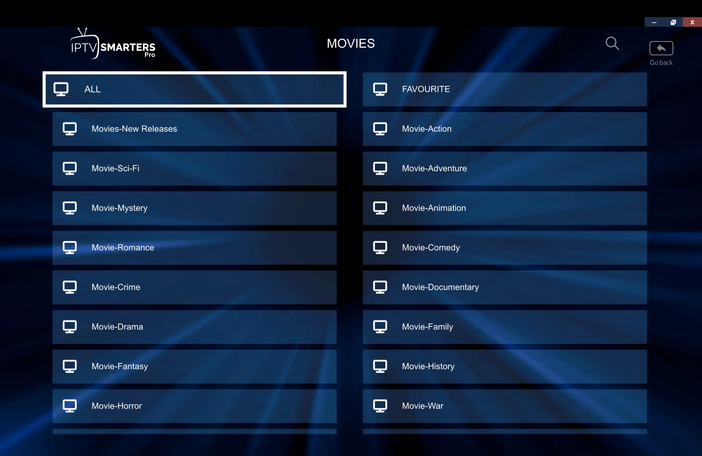VOD library